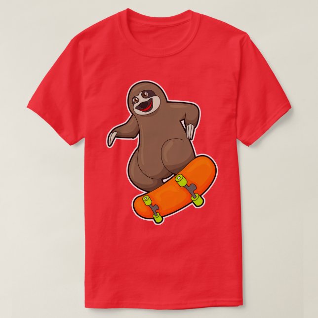 Camiseta Lama como skater com skate (Frente do Design)