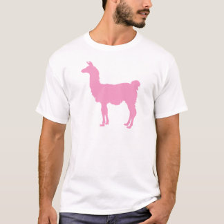 Camiseta Lama cor-de-rosa