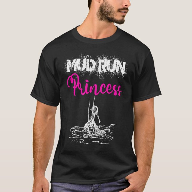 Camiseta Lama Corre Princesa Mulher Corta Obstáculo Race Mu (Frente)