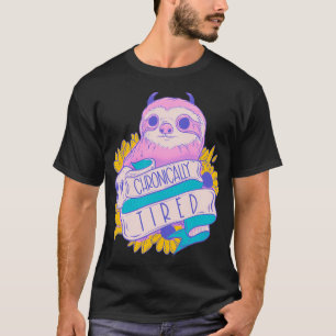 Camiseta Lama Cronicamente Cansada - Arte Lenta Sonolenta P