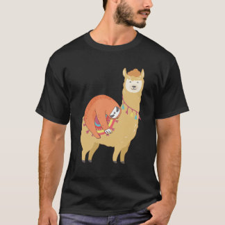 Camiseta Lama da equitação da preguiça