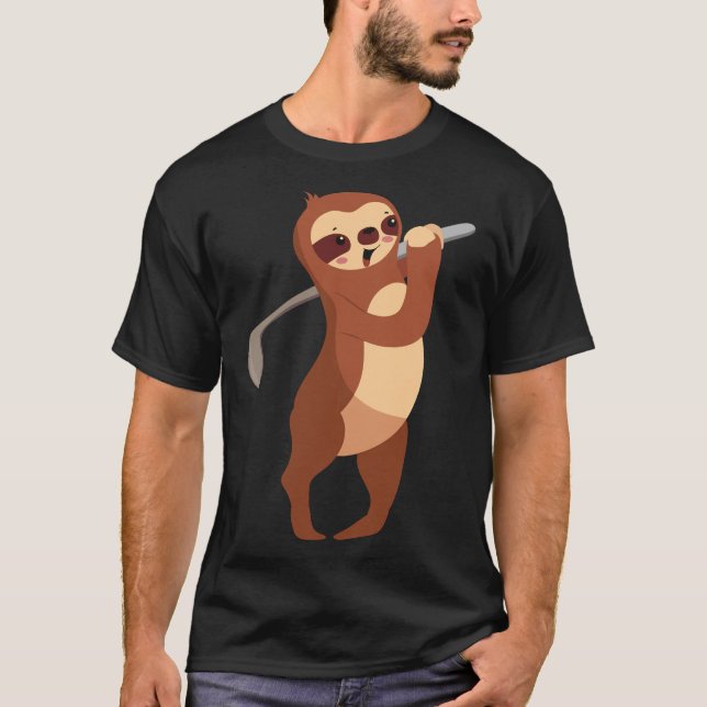 Camiseta Lama de Animais de Golfe (Frente)