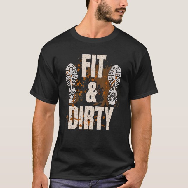 Camiseta Lama de execução do curso do obstacle Dirty Muddy  (Frente)