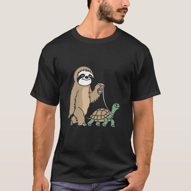 Camiseta Lama E Tartaruga Engraçada (Frente)