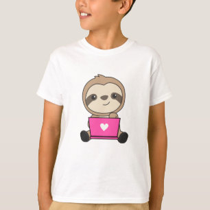 Camiseta Lama Em Animais Doce Laptop Para Crianças Engraçad