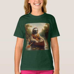 Camiseta Lama Em Uma Canoa