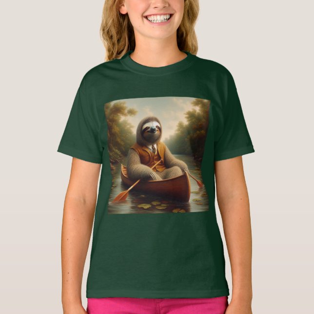 Camiseta Lama Em Uma Canoa (Frente)