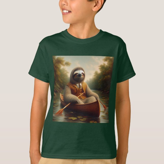 Camiseta Lama Em Uma Canoa (Frente)