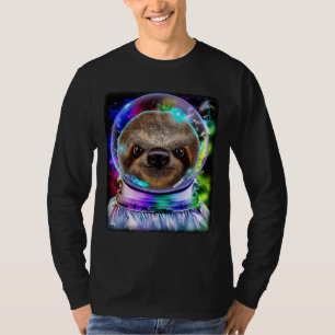 Camiseta Lama gigante como astronauta explorando a galáxia