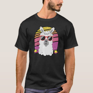 Camiseta lama legal alpaca com óculos de sol branco 3