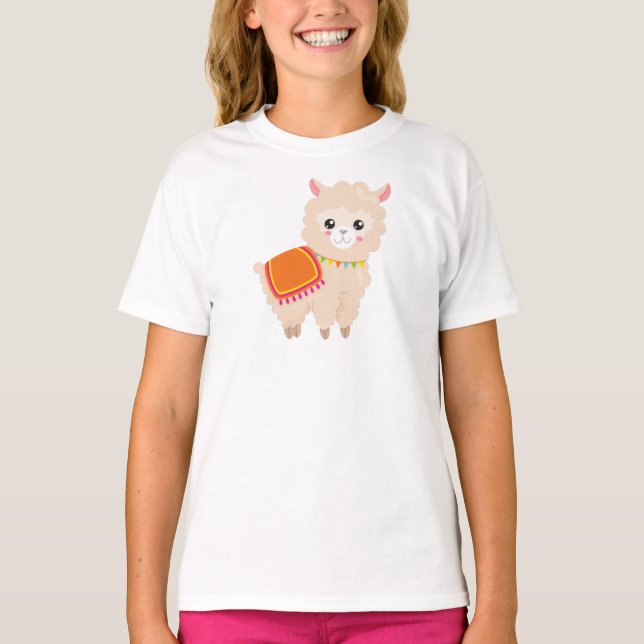 Camiseta Lama mexicano, Cute Llama, Cute Alpaca, Baby Lama (Frente)