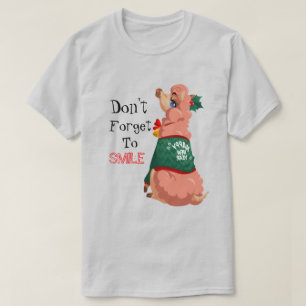 Camiseta lama no Natal