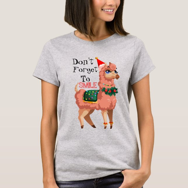 Camiseta lama no Natal (Frente)