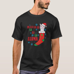 Camiseta Lama No Natal Sock Papai Noel