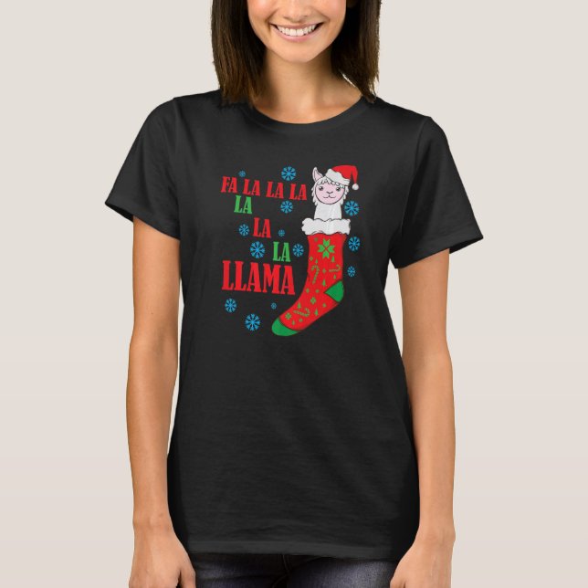 Camiseta Lama no Natal Sock Papai Noel (Frente)