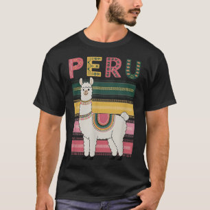 Camiseta Lama Peruano Bonito Do Peru - Design Divertido Do