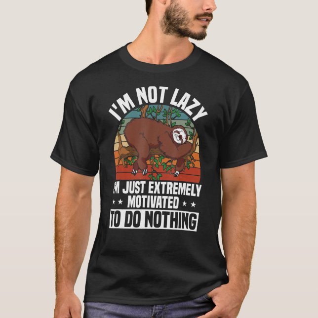 Camiseta Lama Preguiçosa Extremamente Motivada A Não Fazer  (Frente)