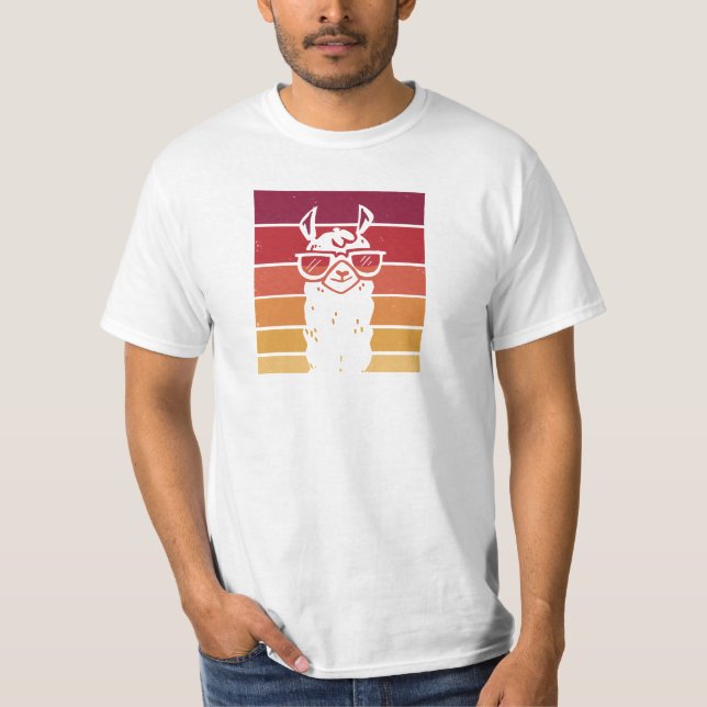 Camiseta Lama retro (Frente)