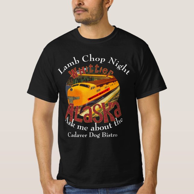 Camiseta Lamb Chop Night Cadaver Dog Bistro Whittier Alaska (Frente)