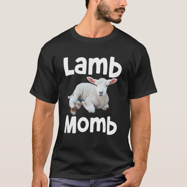 Camiseta Lamb Momb  Sheep Show   Lamb Mom   Farm (Frente)