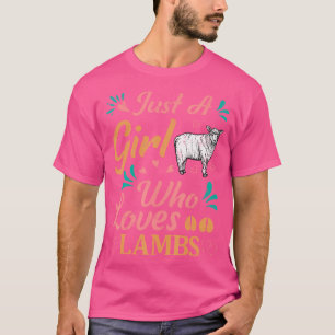 Camiseta Lamb Sheep Amante de os animais Apenas Uma Menina 