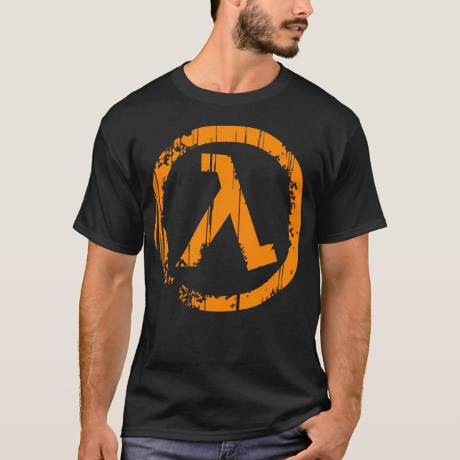 Camiseta Lambda de meia-vida (em aflição) (Frente)