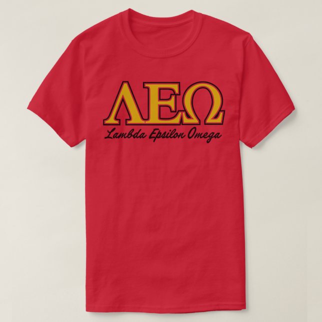Camiseta Lambda Epsilon Omega 1 (Frente do Design)