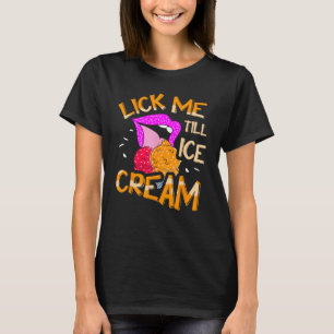 Camiseta Lambe Me Até Sorvete Sundae de Gelado Comida