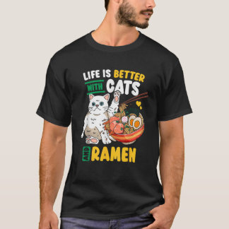 Camiseta Lamen de Gato Kawaii
