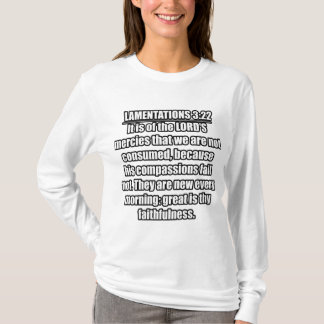 Camiseta Lamentações 3:22-23 Versículo da Bíblia KJV