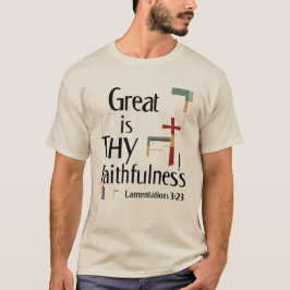 Camiseta Lamentações 3:23 Fé do século Médio