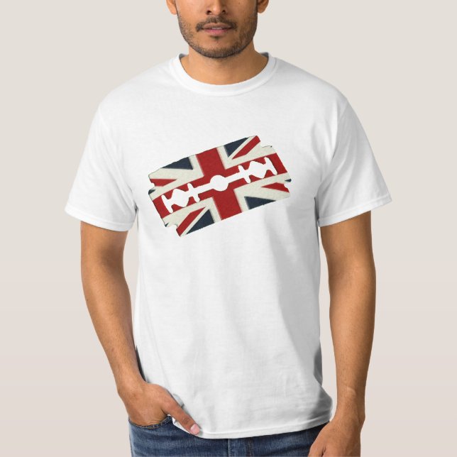 Camiseta Lâmina de lâmina Union Jack do vintage (Frente)