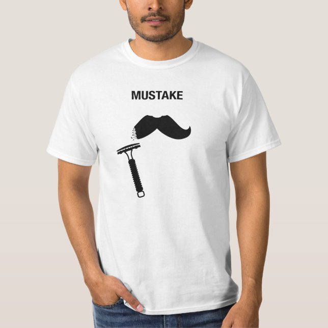 Camiseta Lâmina de segurança do DE do erro do bigode - T (Frente)