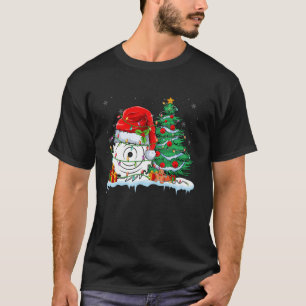 Camiseta Lâmina de serra circular Vestindo Santa Hat Xmas L