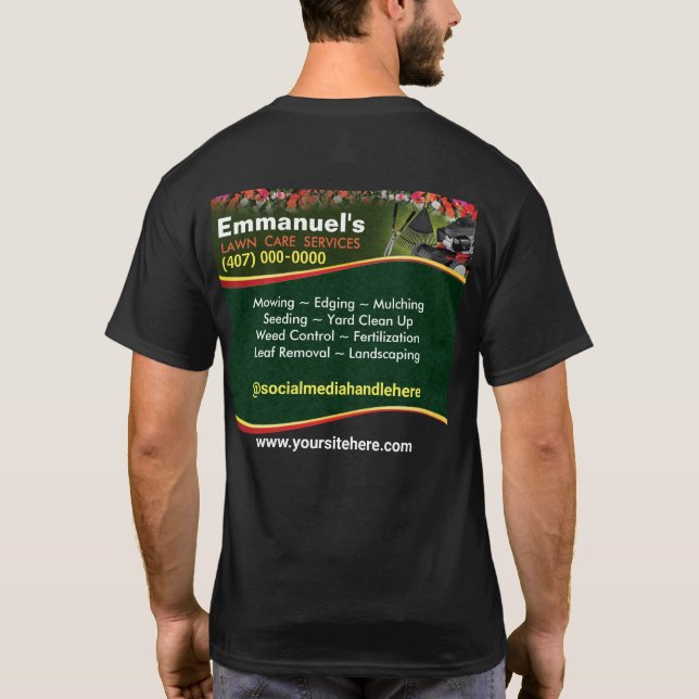Camiseta Lâmina Paisaging Grass Cutting T-Shirt (Verso)