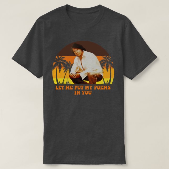 Camiseta Lâminas De Glória Deixem-Me Colocar Meus Poemas Em (Frente do Design)