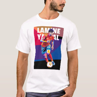 Camiseta Lamine Yamal no estilo WPAP