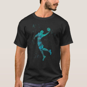 Camiseta Lâmpada de Basquete Duna Silhueta em Distância Ret