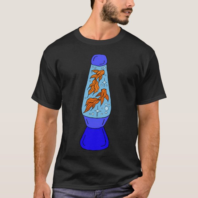Camiseta Lâmpada de lava de peixe Koi (Frente)
