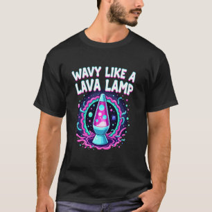 Camiseta Lâmpada de Lava Estética Retro Vibrações Psicodéli