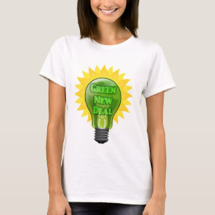 Camiseta Lâmpada de Nova Negociação Verde