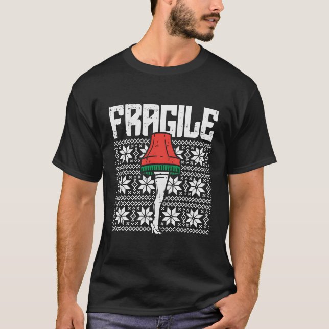 Camiseta Lâmpada De Perna Frágil Frio De Natal Docinho Engr (Frente)