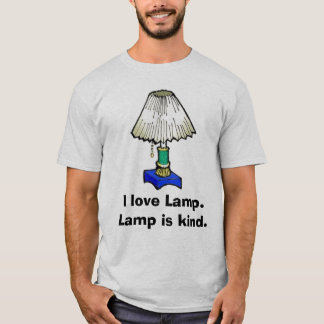 Camiseta lâmpada, eu amo a lâmpada. A lâmpada é amável