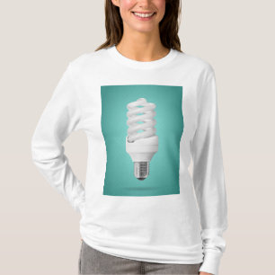 Camiseta Lâmpada Fluorescente Compacta Espiral Moderna