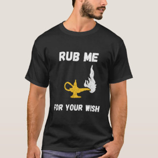 Camiseta Lâmpada Genérica Engraçada Rub Me Deseja O Costume