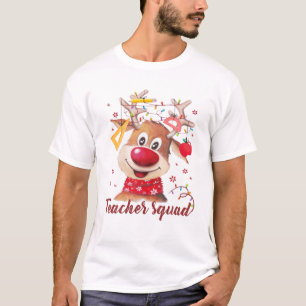 Camiseta Lâmpadas de Visto Rudolph Reindeer, Cuta Esquadra