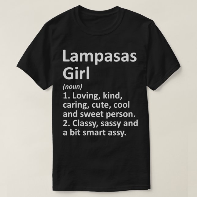Camiseta LAMPASAS L TX TEXAS Funny City Home Roots Gift (Frente do Design)