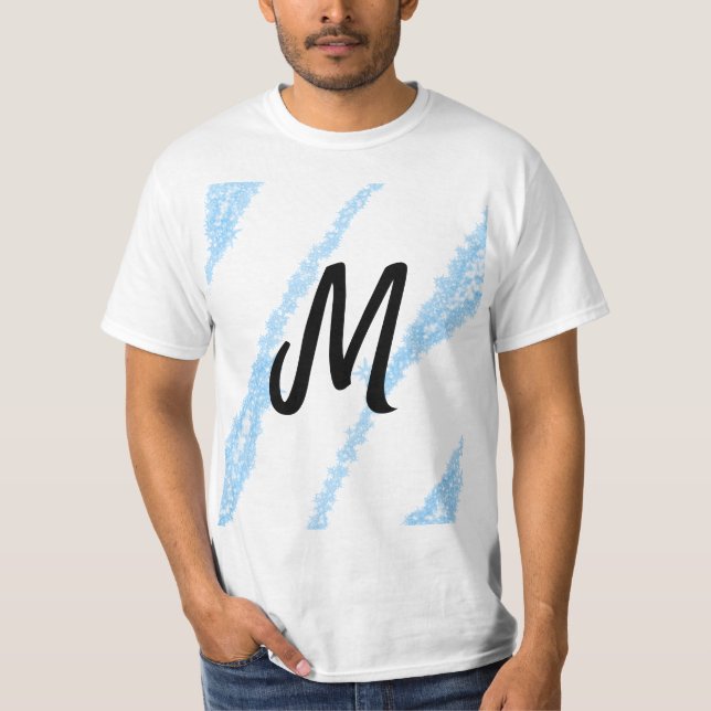 Camiseta Lança-lama simples personalizada de monograma (Frente)