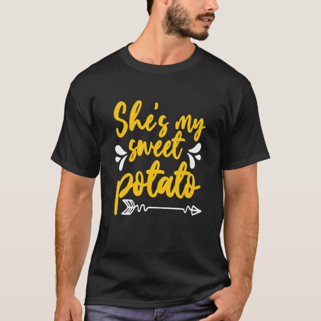 Camiseta Lança minha batata doce qualquer Casal (Frente)