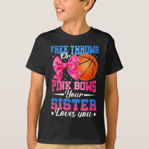 Camiseta Lança ou laços cor-de-rosa irmã ama revelação de g